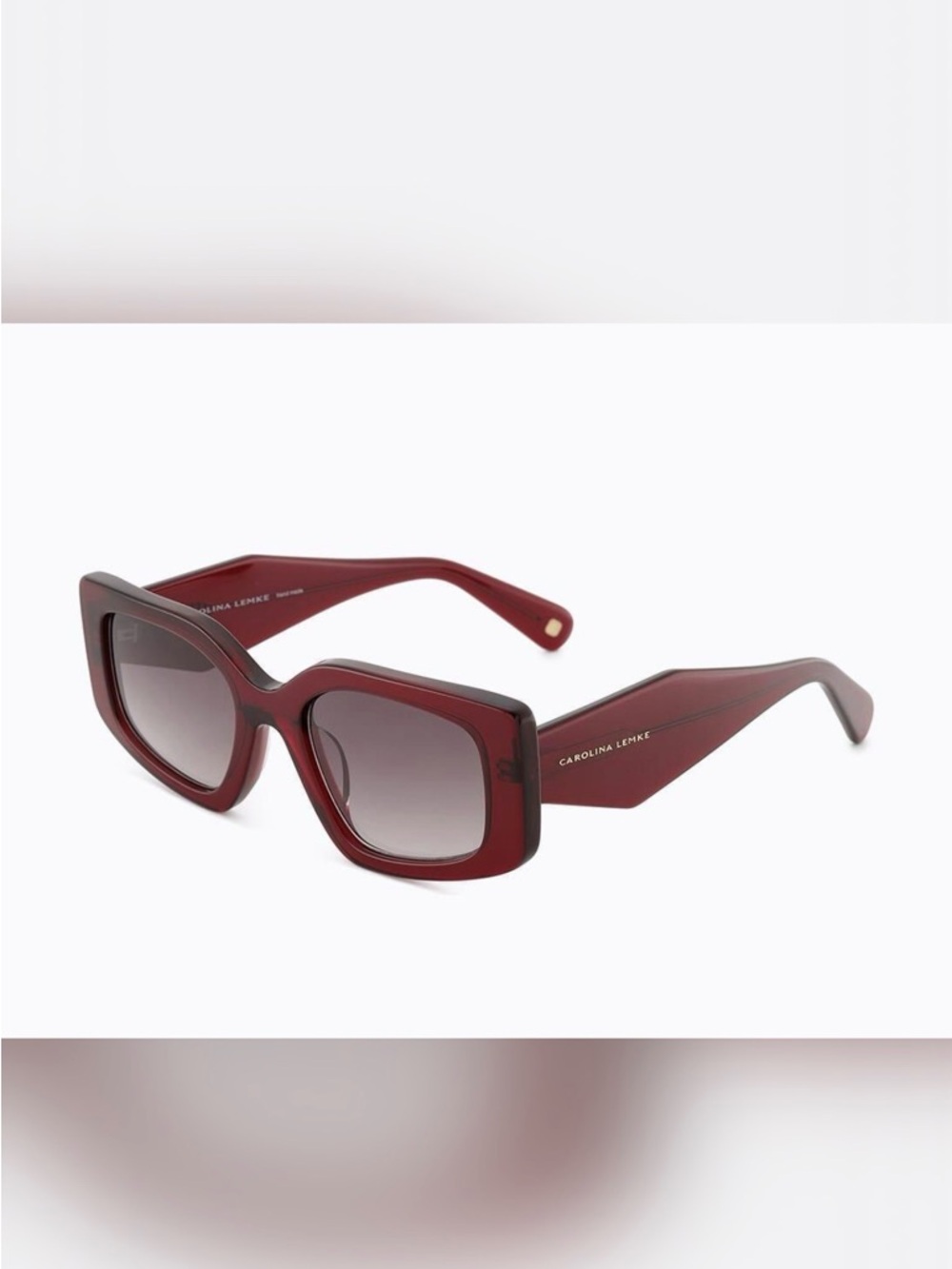New Carolina Lemke Sunglasses in Onasys  Dark Burgundy + Luxury Premium Case